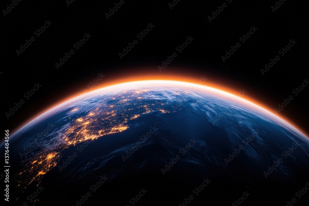 Aufkleber Geospatial Illumination Emerging Markets Visualization - Next-Gen Investment Intelligence Mapping Global Economic Connectivity and Technological Urbanization Patterns