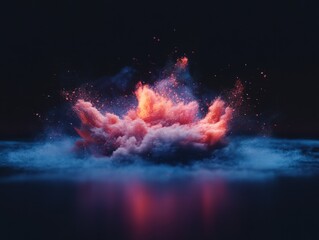 Ethereal Particle Dynamics Cinematic Color Explosion Visualization in Ultra High-Definition - Immersive Digital Art and Creative Technology Showcase