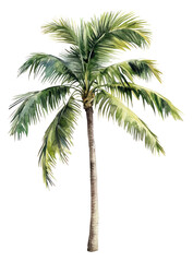 Fototapeta premium PNG Palm tree illustration watercolor palm.