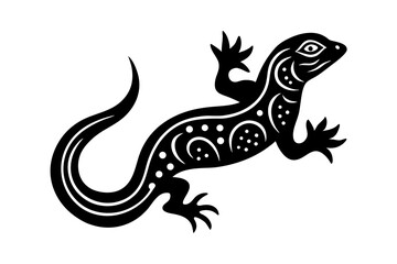 Naklejka premium lizard on white