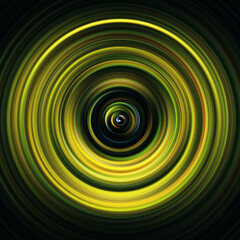 Colorful radial motion effect. Abstract rounded background. Color curves and sphere.
