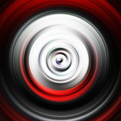 Colorful radial motion effect. Abstract rounded background. Color curves and sphere.