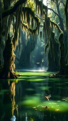 Enchanted Serene Swamp Landscape
