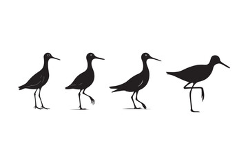 Stylized Bird Silhouettes Elegant Avian Art Design