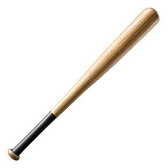 Wooden Baseball Bat Isolated on Transparent Background