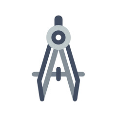 Compass Tool Icon in Flat Design  