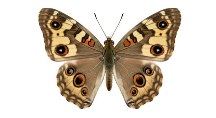 Isolated Junonia Butterfly with Spotted Wings
