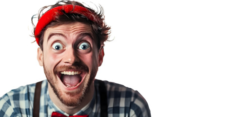 April Fools' Day Prankster with Funny Expression, laughter, fun, joy, happiness