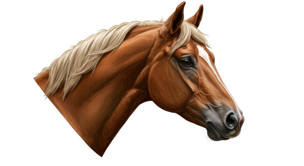 Fototapeta premium Isolated Horse Head Portrait