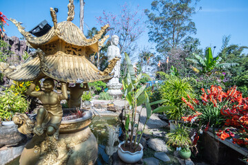 Vibrant and Colorful Temple, Signifying Peace and Bliss , Da Lat, Vietnam