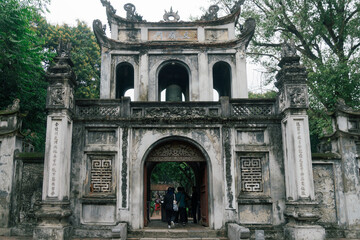 The Ancient Gate of a Remarkable Historical Temple in the Heart of Vietnams Landscape Hanoi
