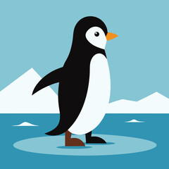 penguin on ice