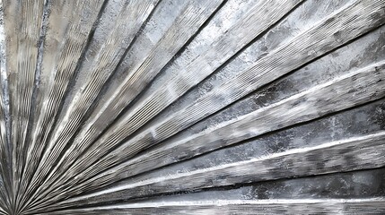 Obraz premium A silver object with a lot of lines and a sunburst pattern