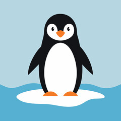 penguin on ice