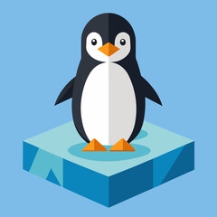 penguin on ice