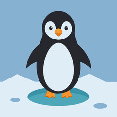 penguin on ice