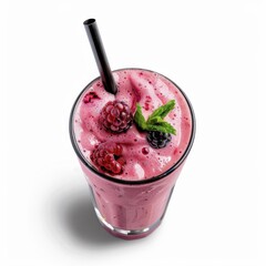 Delightful smoothie with vibrant colors and fresh berries in an inviting glass