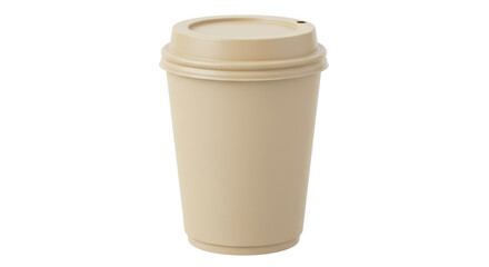 Isolated Beige Takeaway Coffee Cup