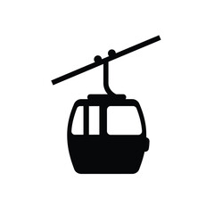 cable car isolated on white background