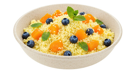 Isolated Couscous Salad with Blueberries and Apricots