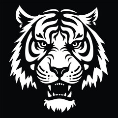 Fierce Tiger Mascot Vector Illustration Clipart