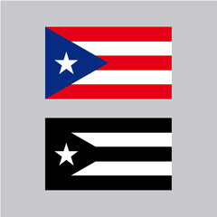 Puerto Rican Flag Vector Set, Puerto Rico Flags Design, Bandero de Puerto Rico, Boricua Flags