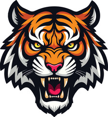 Fierce Tiger Mascot Vector Illustration Clipart