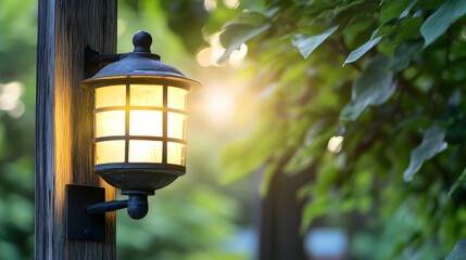 Professional Close-Up View of Light Fixture Attached to Wood Surface