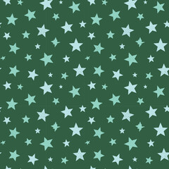 Green background with light blue stars