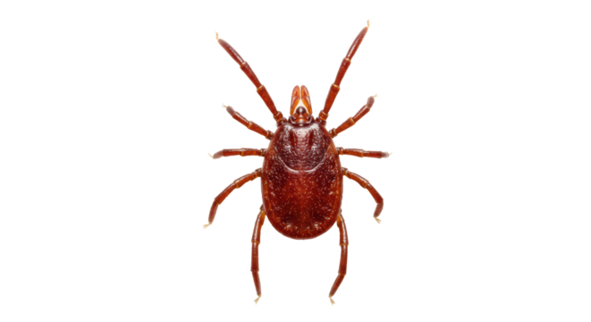 Isolated Brown Dog Tick Insect