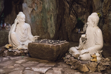 A Serene Buddha Statue Enveloped by Lush, Peaceful Nature and Tranquil Environment Marble...