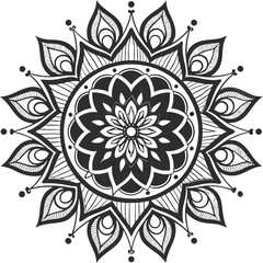 mandala abstract floral background vector
