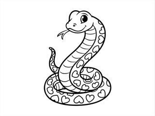 vector illustration of a cartoon snake