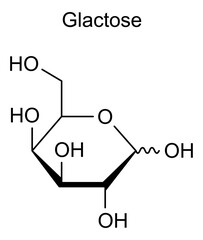 Chemical structure of galactose, drug substance