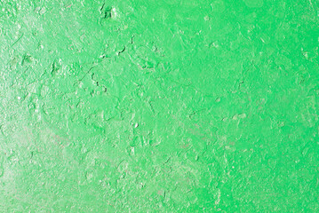 Green grunge rough surface on sunlight