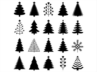 christmas trees set