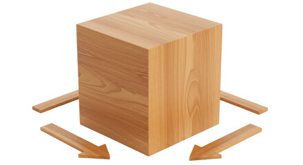 Isolated Wooden Cube