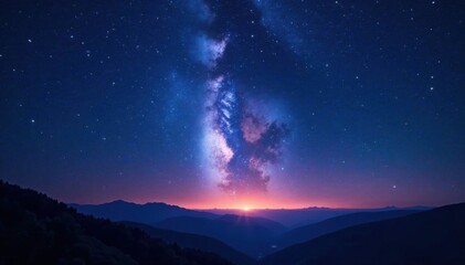 Fototapeta premium Celestial canvas of twinkling stars on a dark sky, stars, space