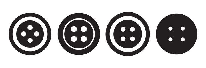 Button Solid icon. Sewing button silhouette. Vector illustration eps 10