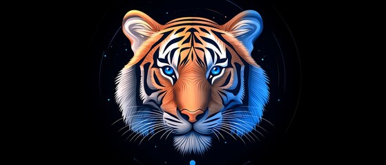 Tiger Portrait Space