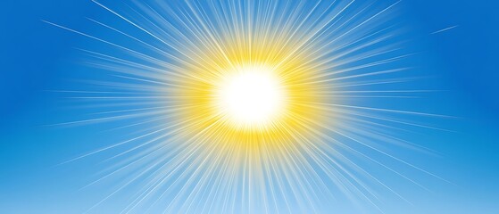 Obraz premium Bright Sun in Blue Sky.