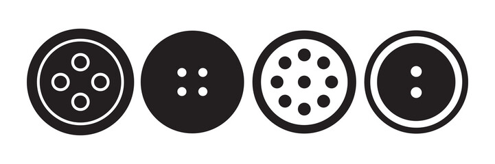 Button Solid icon. Sewing button silhouette. Vector illustration eps 10