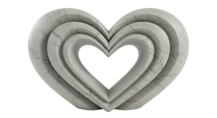 Isolated Heart Sculpture