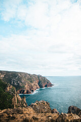view of the coast of the atlantic ocean in portugal