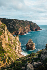 view of the coast of the atlantic ocean in portugal