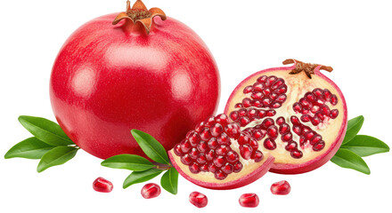 Isolated Pomegranate with Seeds
