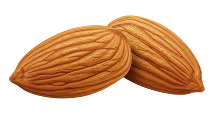 Isolated Almonds
