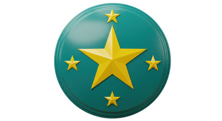Isolated Five Star Emblem