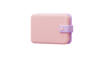 Isolated Pastel Pink Wallet Feminine Accessory