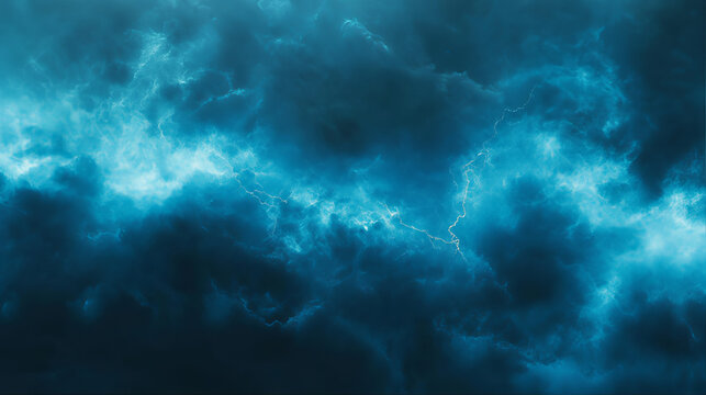 Dramatic storm rain clouds lightening with thunder light.  Hail Satan cloud burst, gray clouds. stormy sky louds background, dark storm clouds, dramatic lightning. Angry blue cloudscape landscape